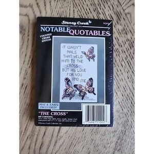 Stoney Creek The Cross Religious Counted Cross Stitch Kit Mat & Easel Jesus New